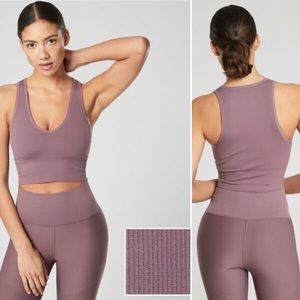 Athleta Aurora Crop Rib Tank - Volcanic Violet - S